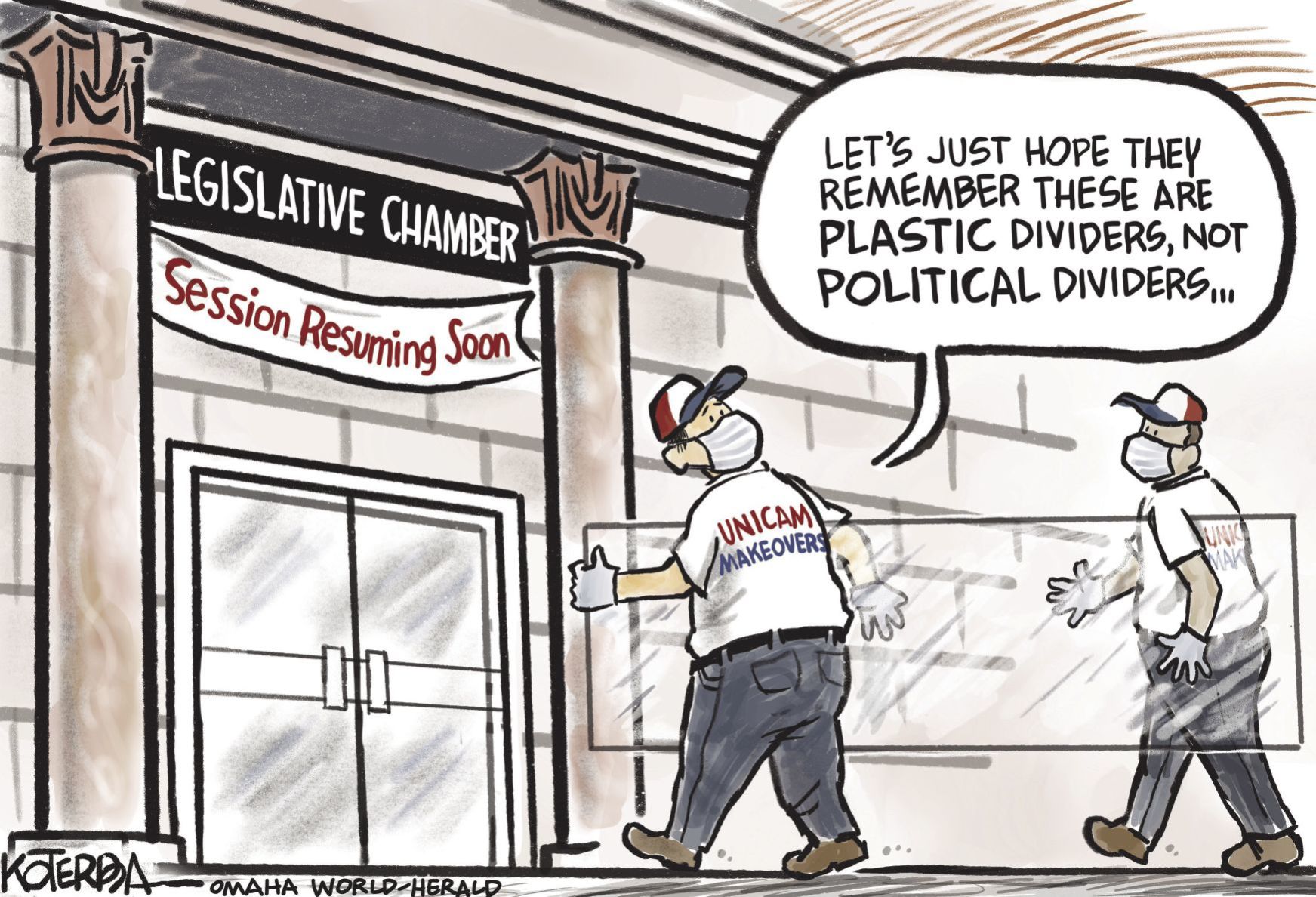 Jeff Koterba's latest cartoon: Dividers not divisiveness